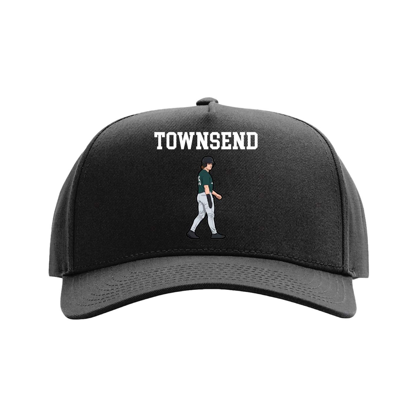 Full Fabric Five-Panel Champ Cap — Shirsey in Black