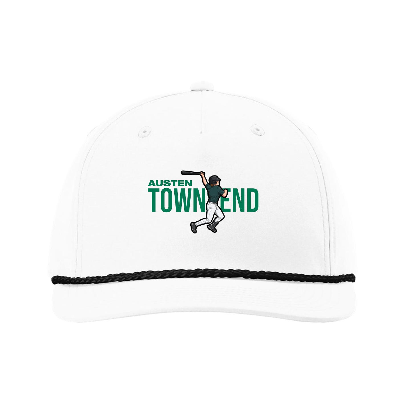 Five-Panel Classic Rope Cap — Player Name in White
