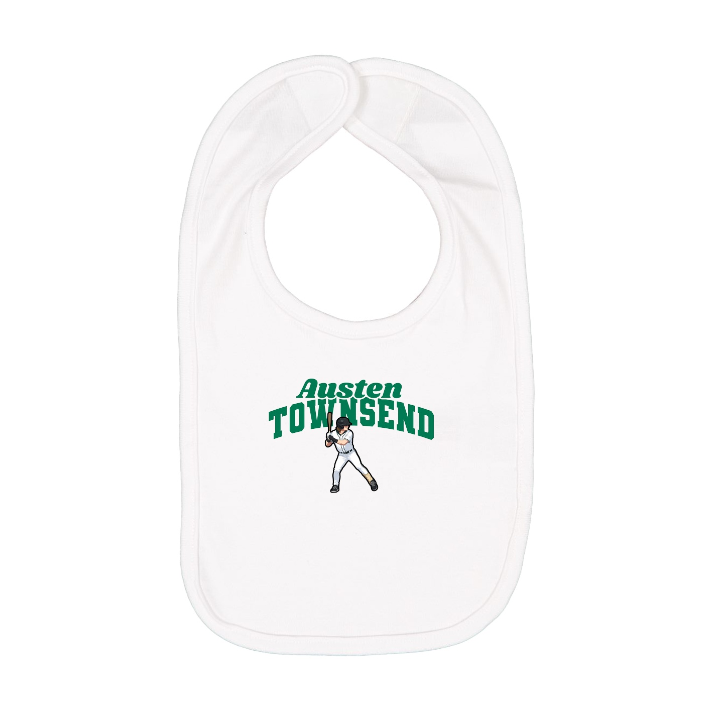 Infant Bib — Signature Arch in White