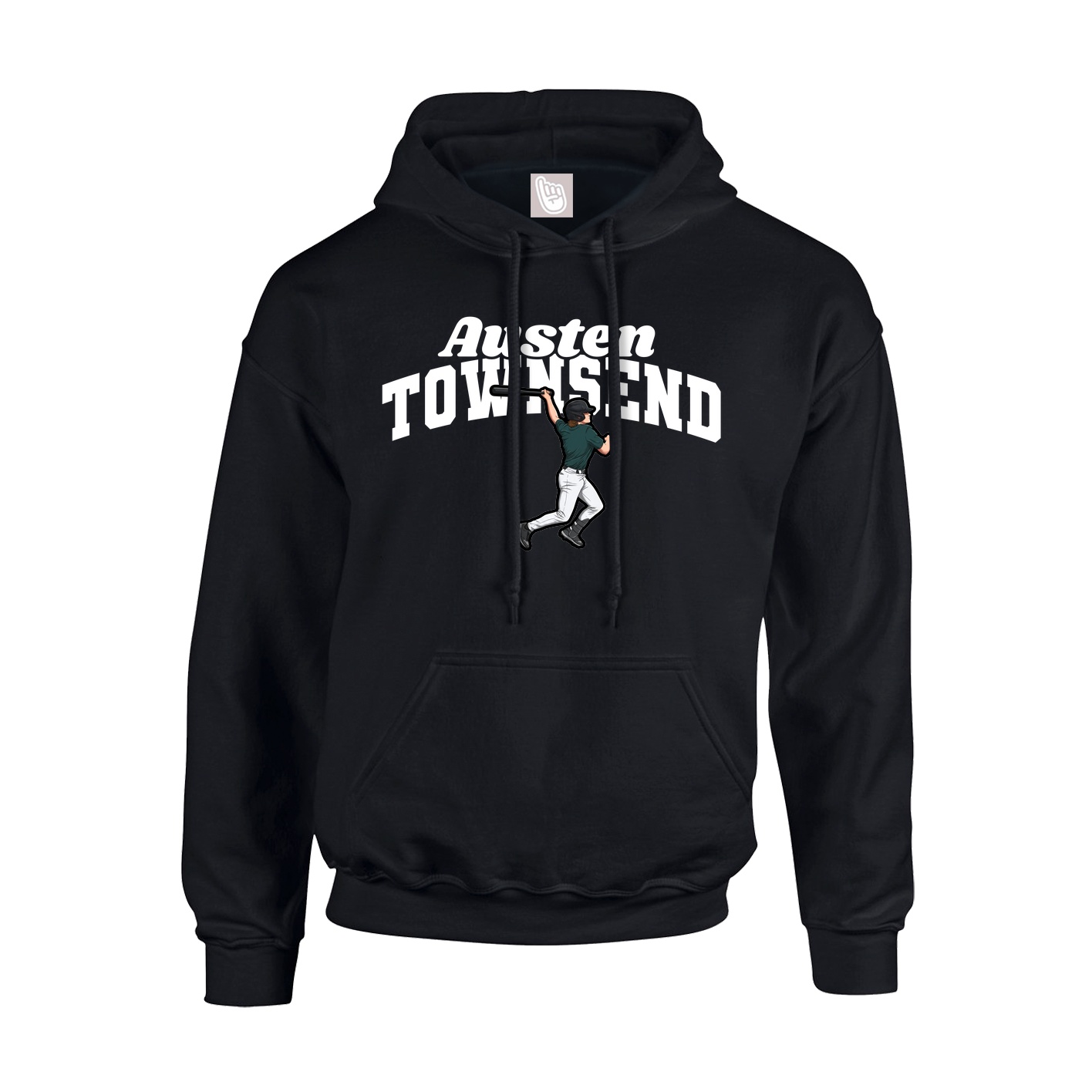 Youth Hoodie — Signature Arch in Black