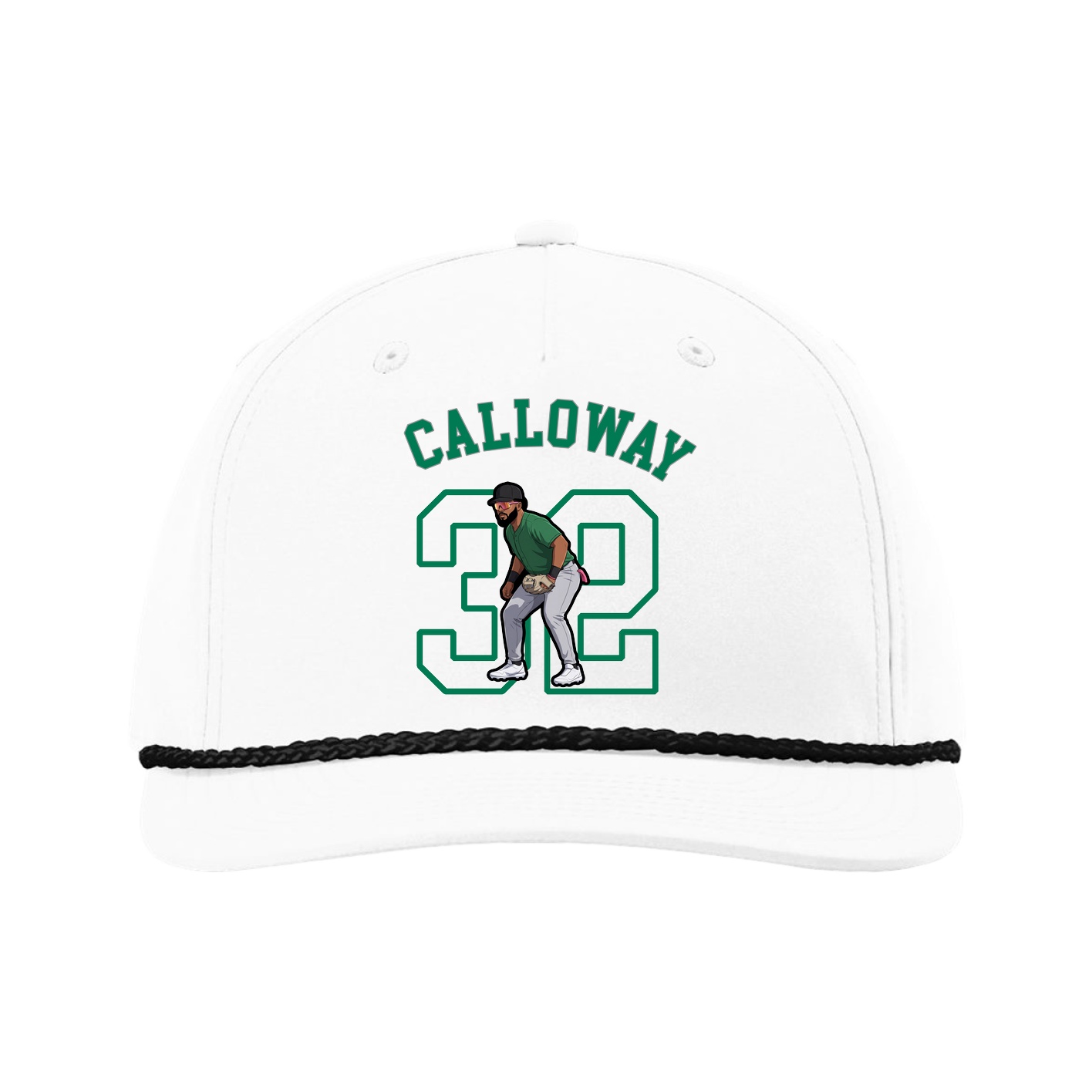 Five-Panel Classic Rope Cap — Shirsey Arch in White