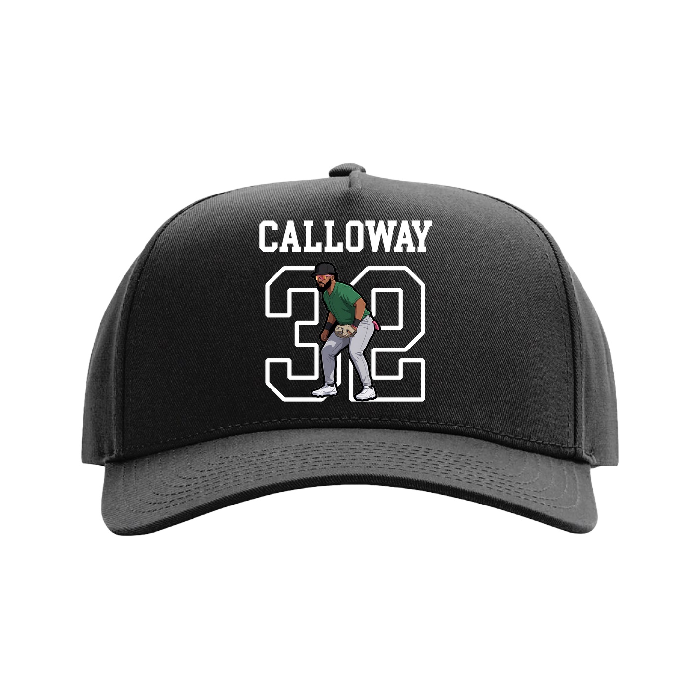Full Fabric Five-Panel Champ Cap — Shirsey in Black