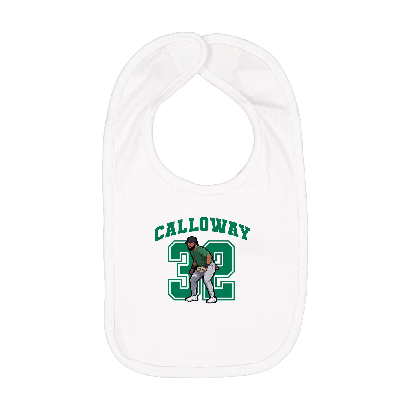 Infant Bib — Number in White