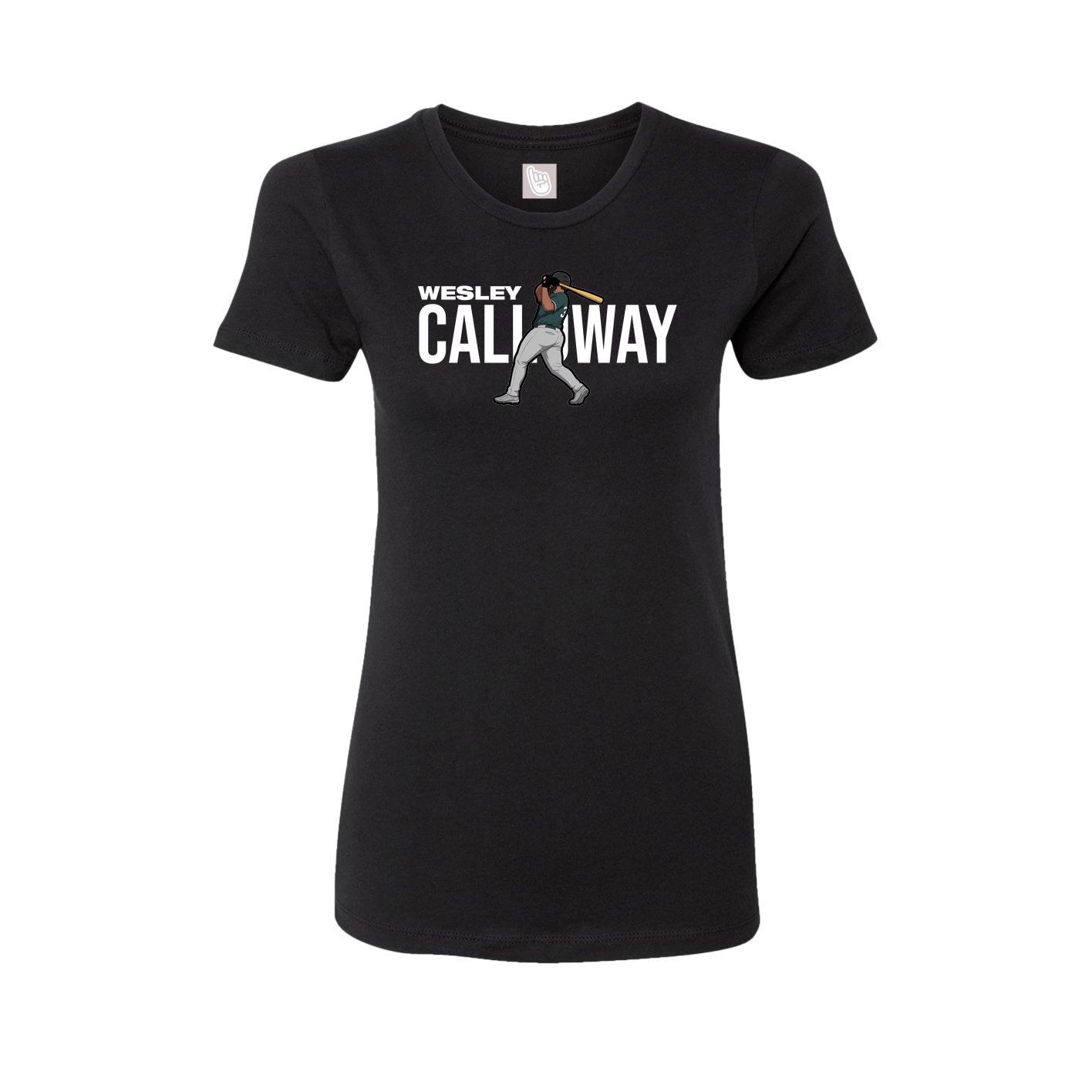 Fitted Women's Tee — Player Name in Black