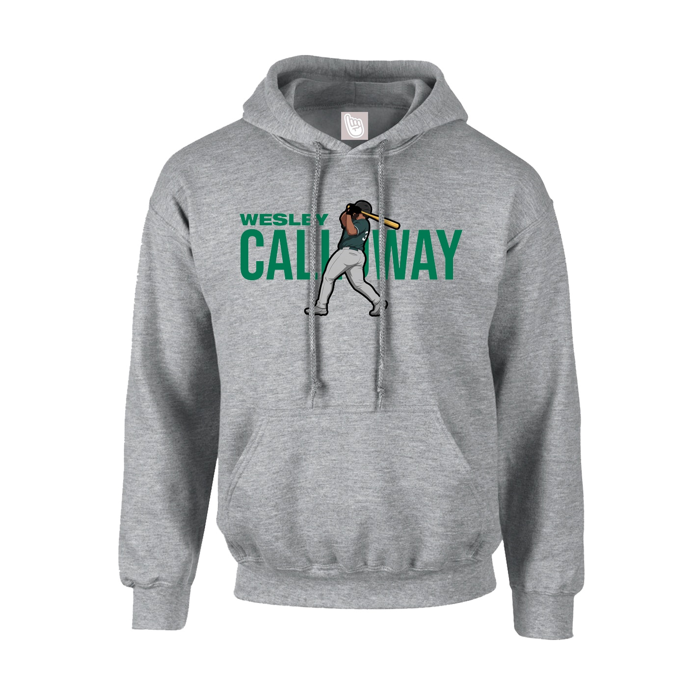 Youth Hoodie — Player Name in Grey