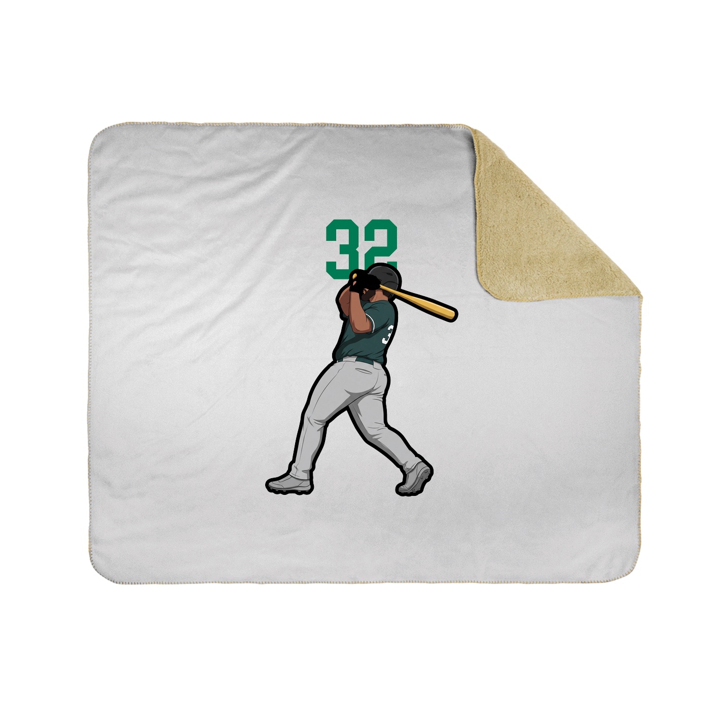 Throw Blanket — Number Top in White