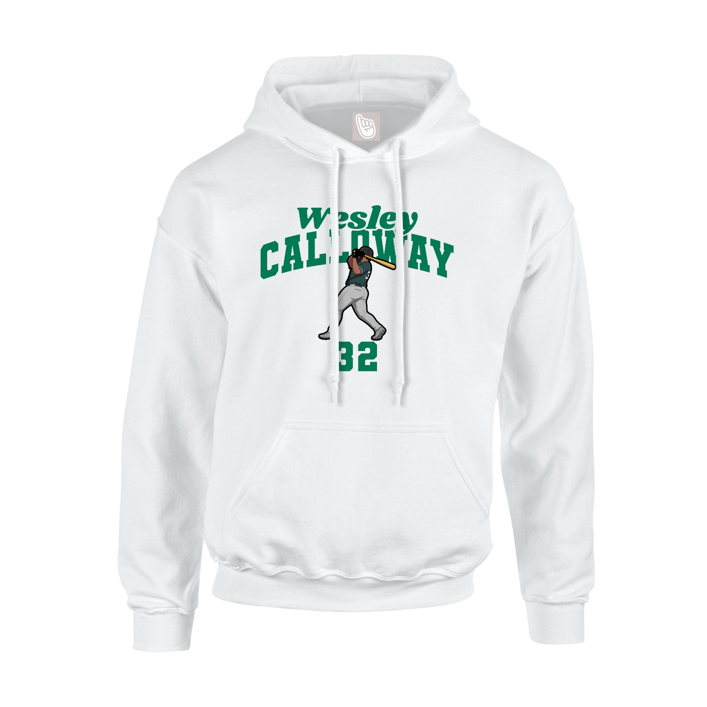Youth Hoodie — Signature Arch in White