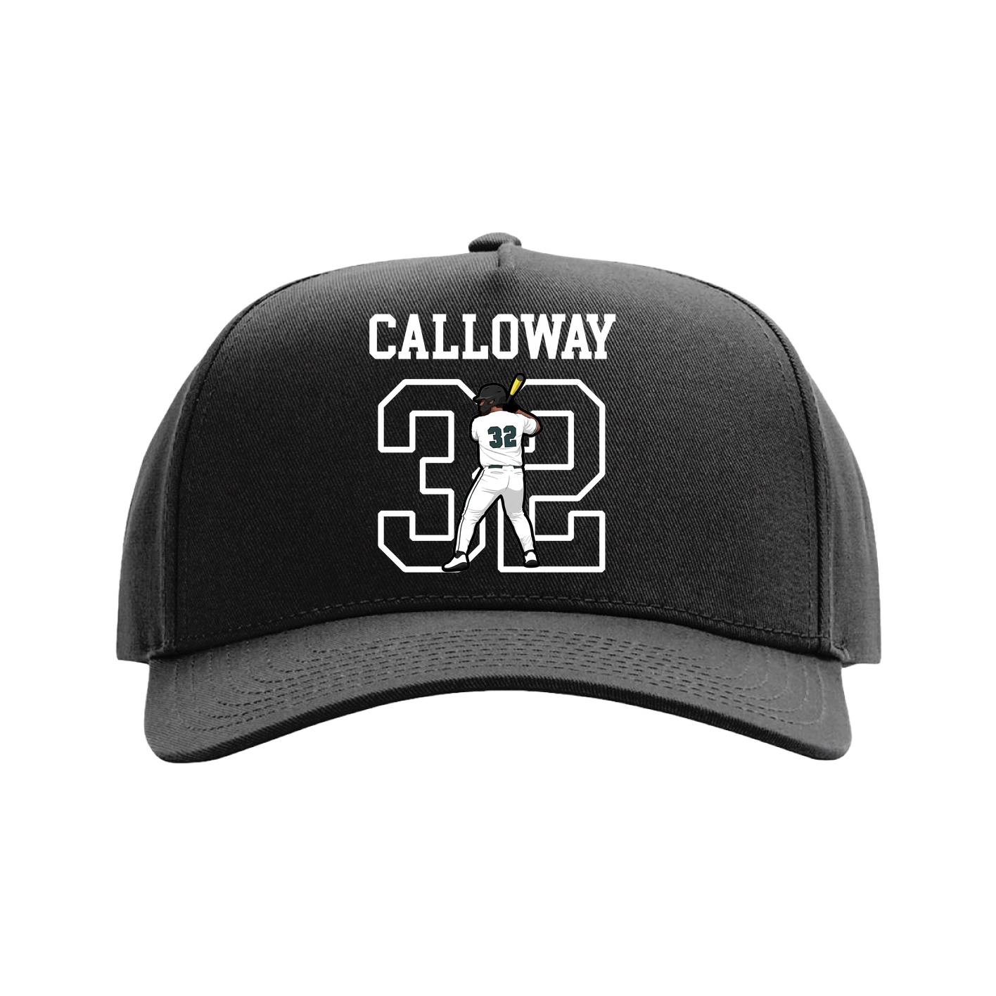 Full Fabric Five-Panel Champ Cap — Shirsey in Black