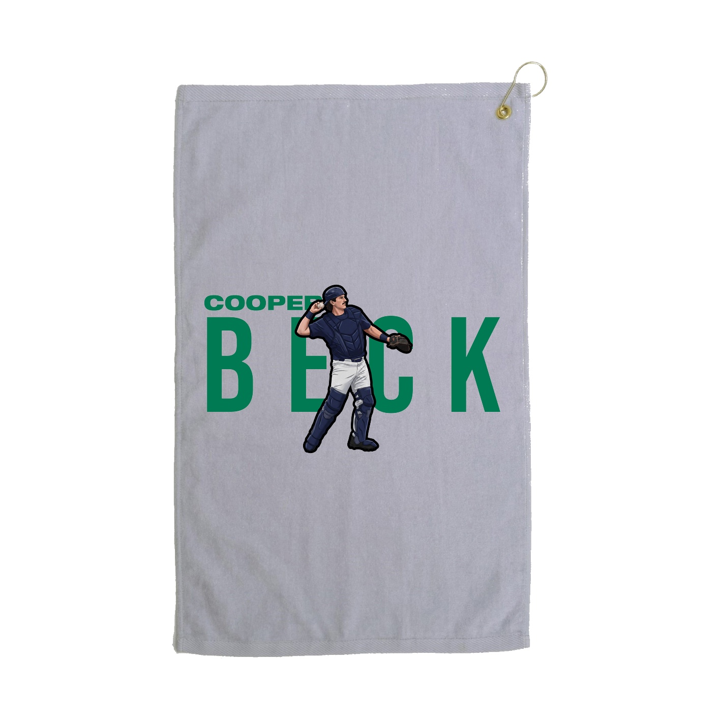 Golf Towel — Player Name in Grey