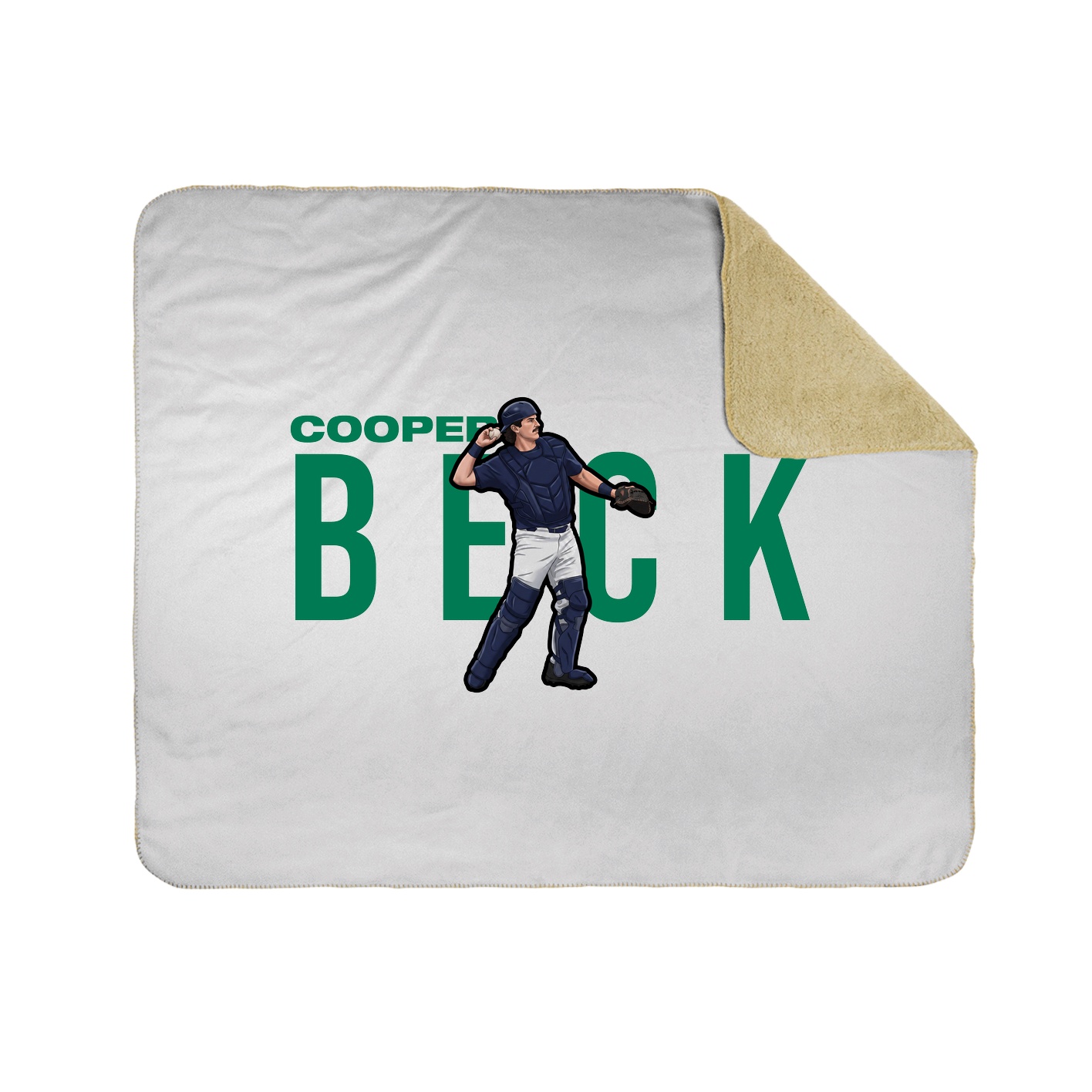 Throw Blanket — Player Name in White
