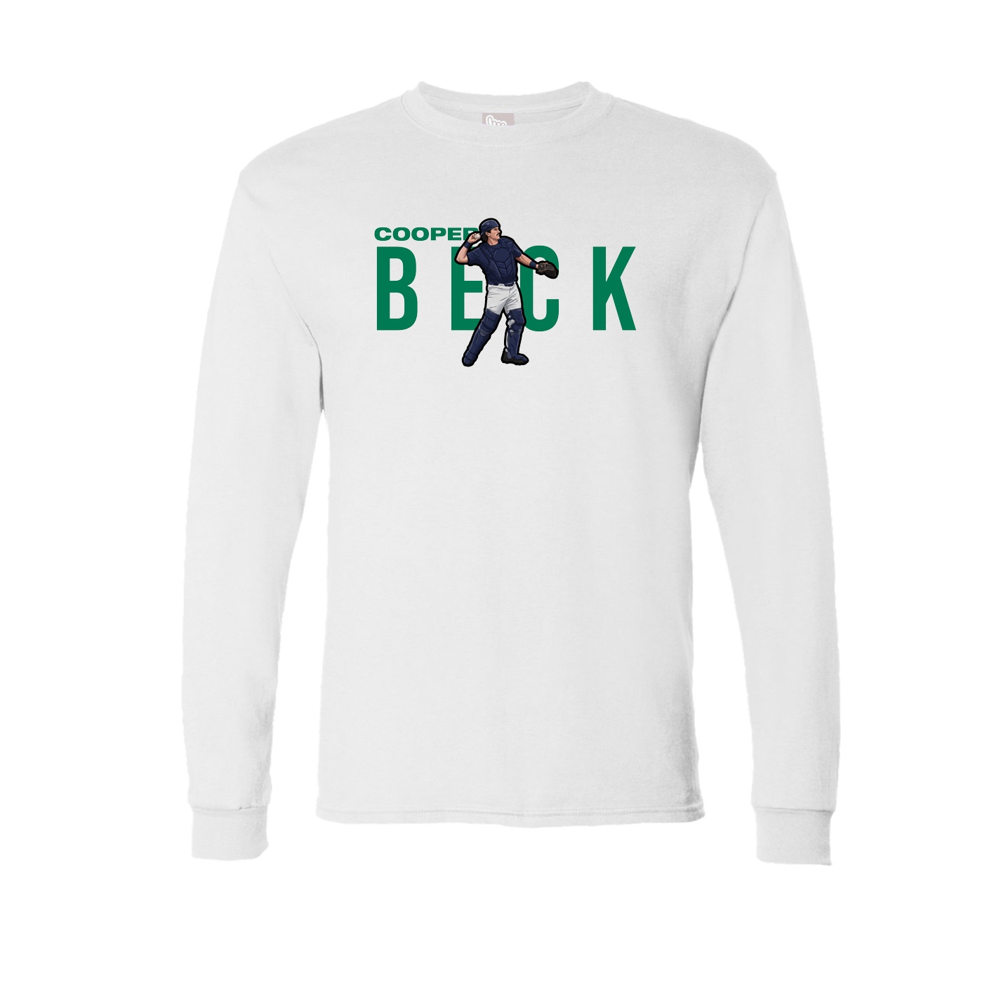 Long Sleeve Tee — Player Name in White