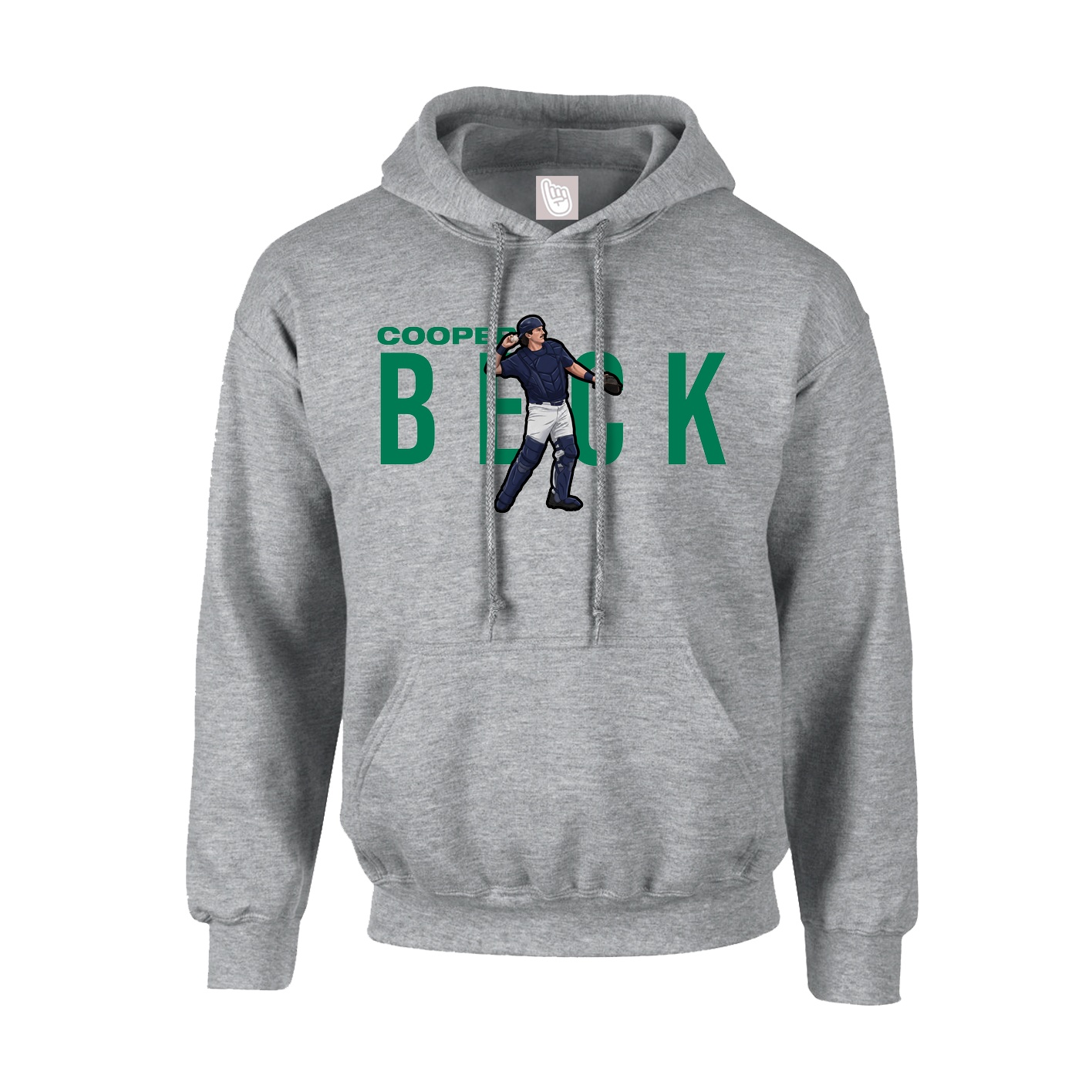 Hoodie — Player Name in Grey