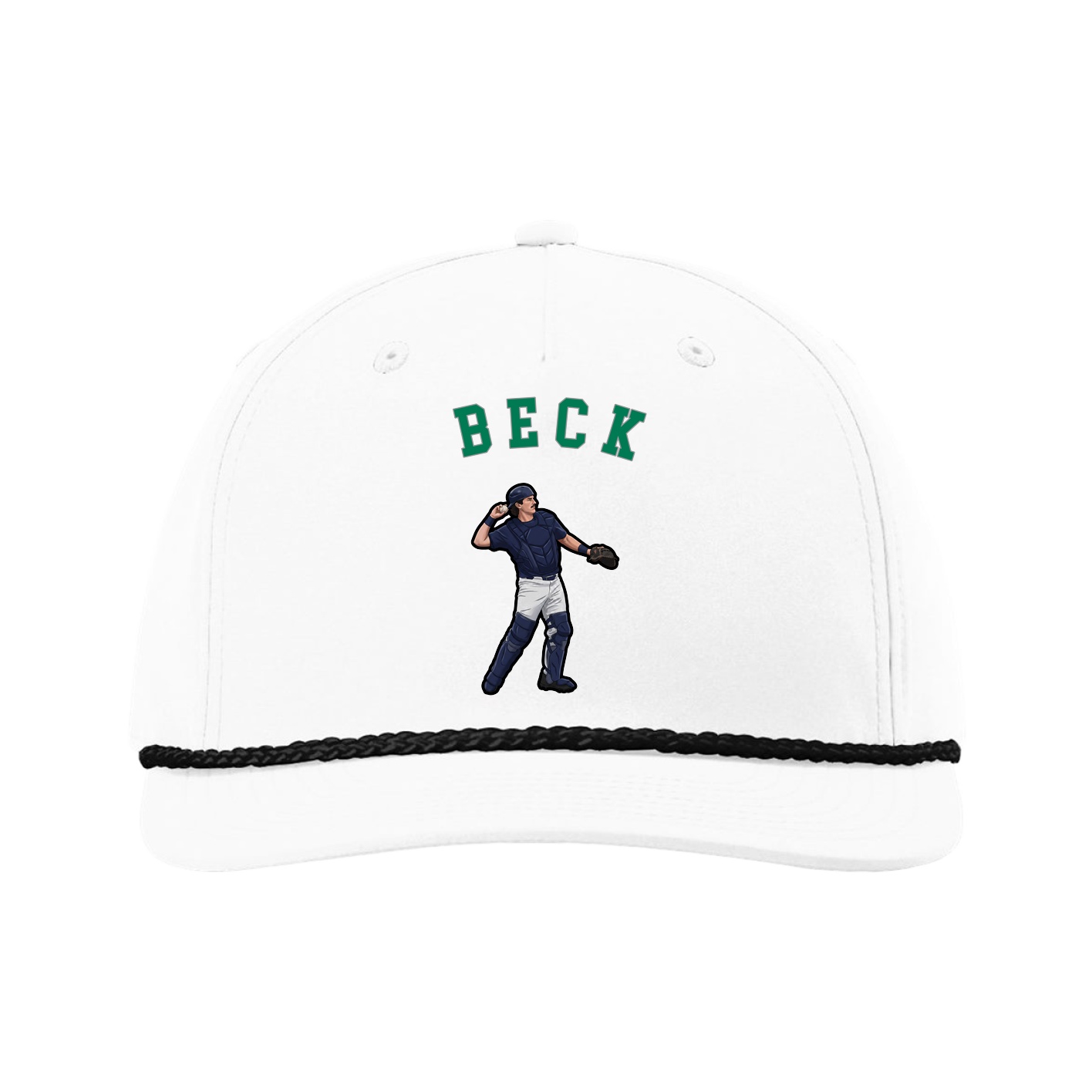 Five-Panel Classic Rope Cap — Shirsey Arch in White
