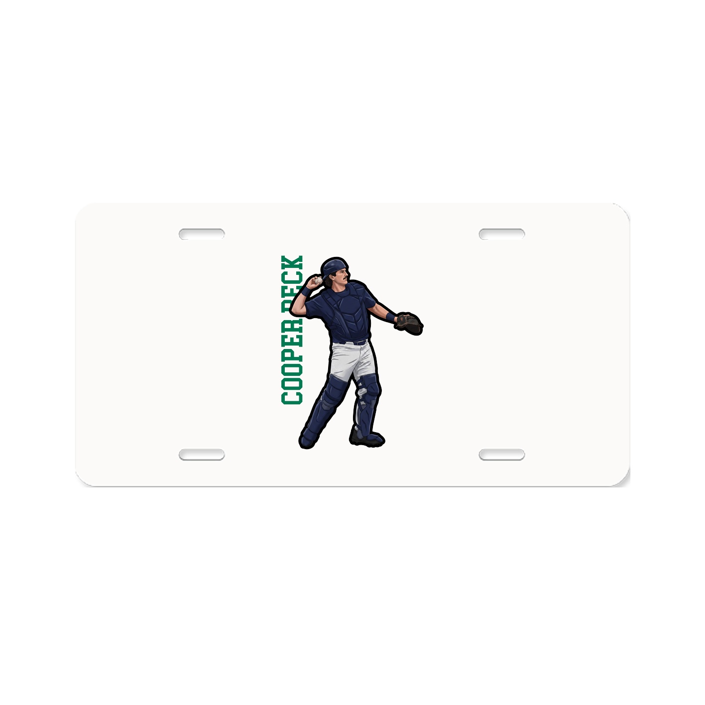 License Plate — Name Vertical in Classic