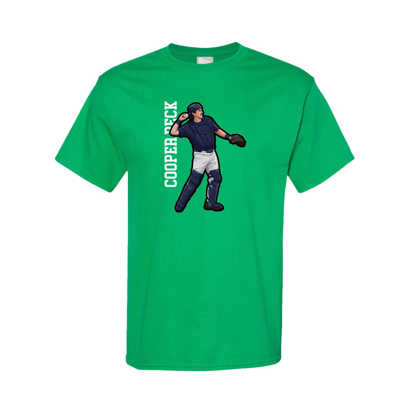 Tee — Name Vertical in Green