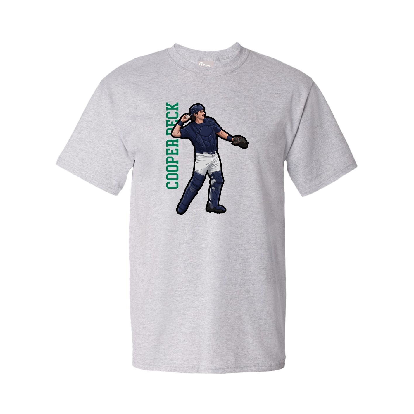 Tee — Name Vertical in Grey