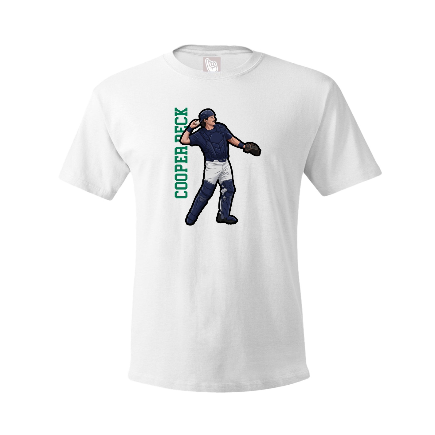 Youth Tee — Name Vertical in White