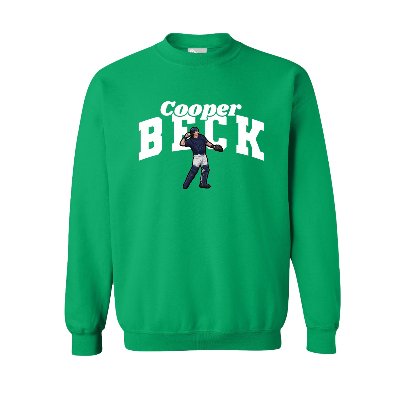 Fleece Crew — Signature Arch in Green