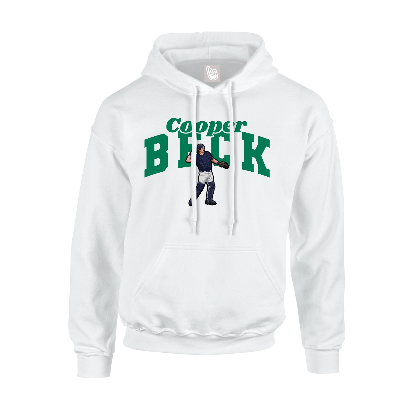 Youth Hoodie — Signature Arch in White