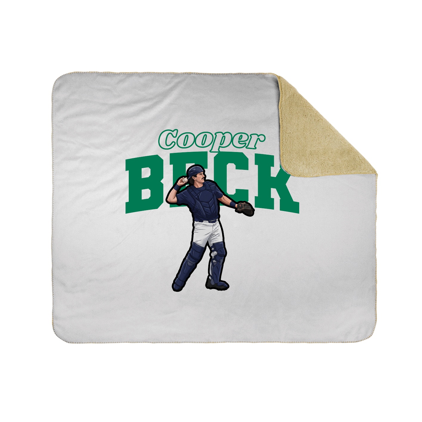 Throw Blanket — Name Arch in White