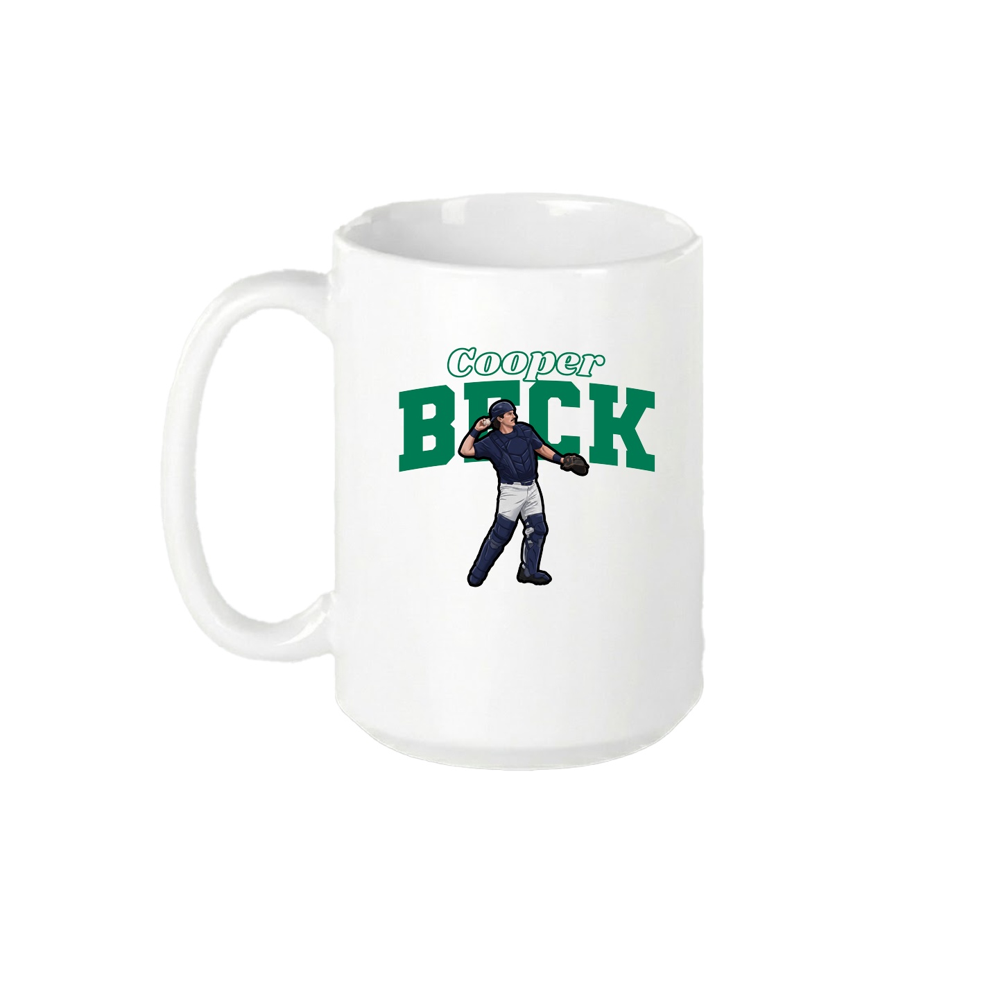 15oz Coffee Mug — Name Arch in White
