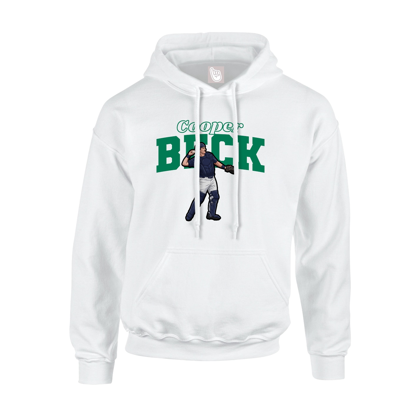 Hoodie — Name Arch in White
