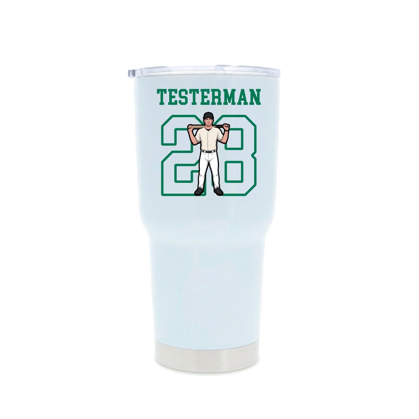 30oz Stainless Steel Tumbler — Shirsey in White