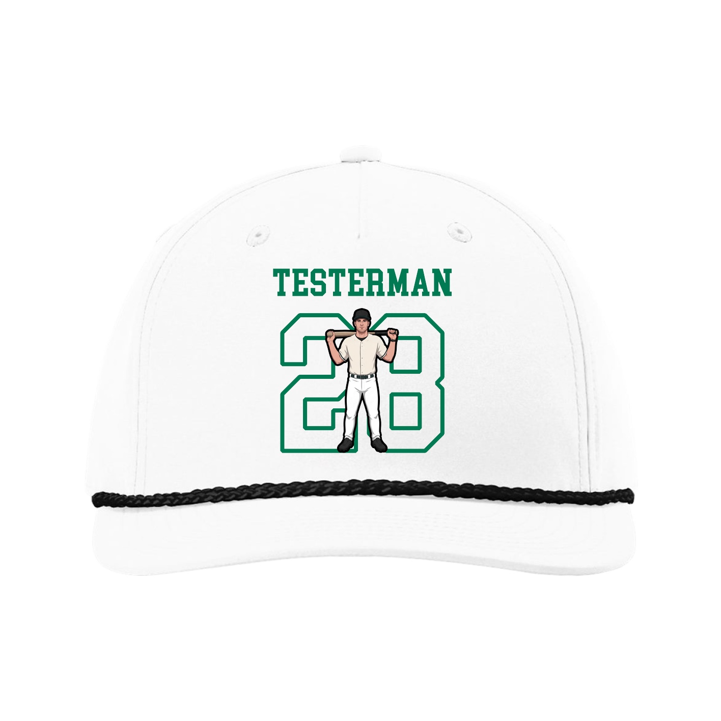 Five-Panel Classic Rope Cap — Shirsey in White