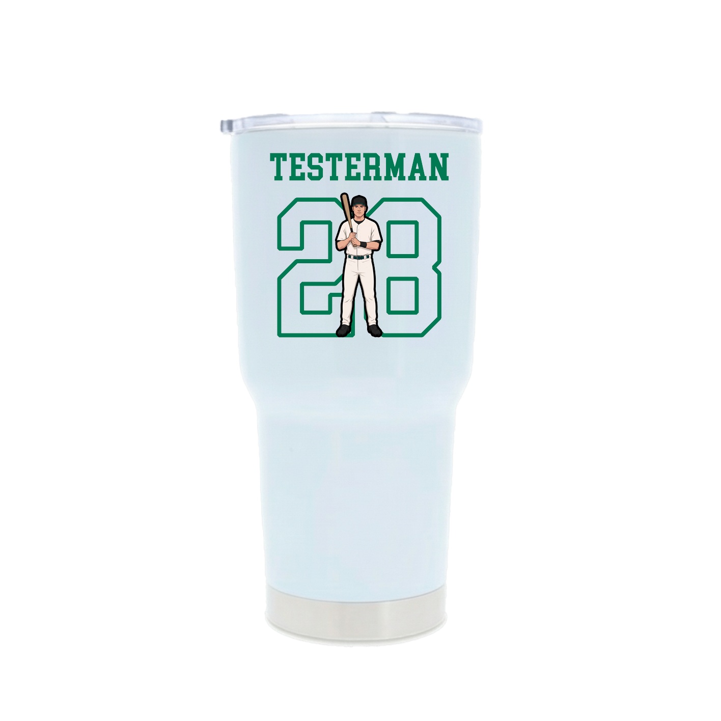 30oz Stainless Steel Tumbler — Shirsey in White