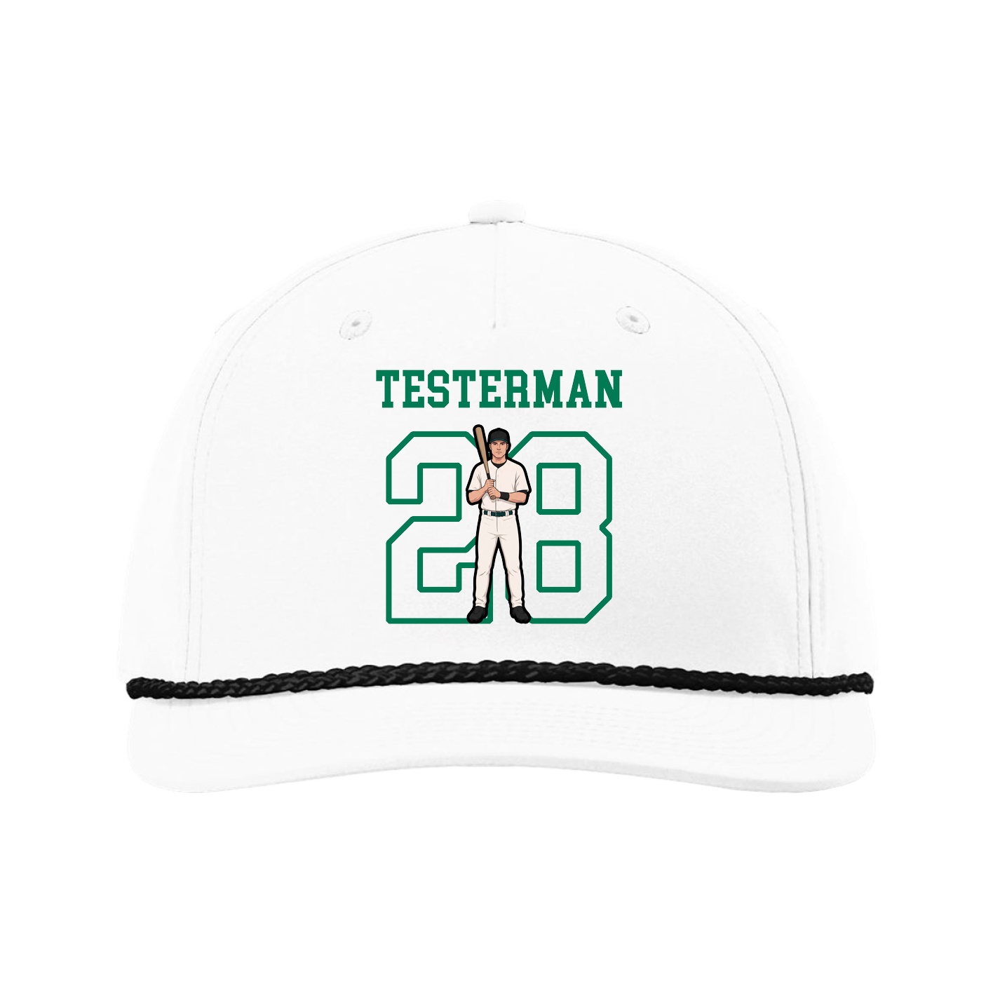 Five-Panel Classic Rope Cap — Shirsey in White