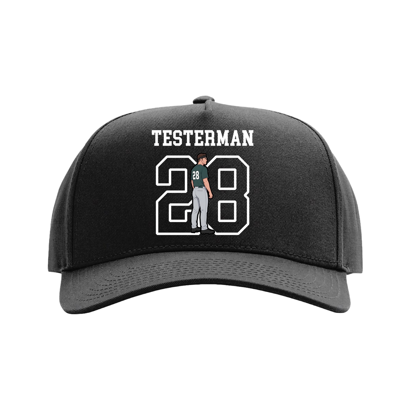 Full Fabric Five-Panel Champ Cap — Shirsey in Black