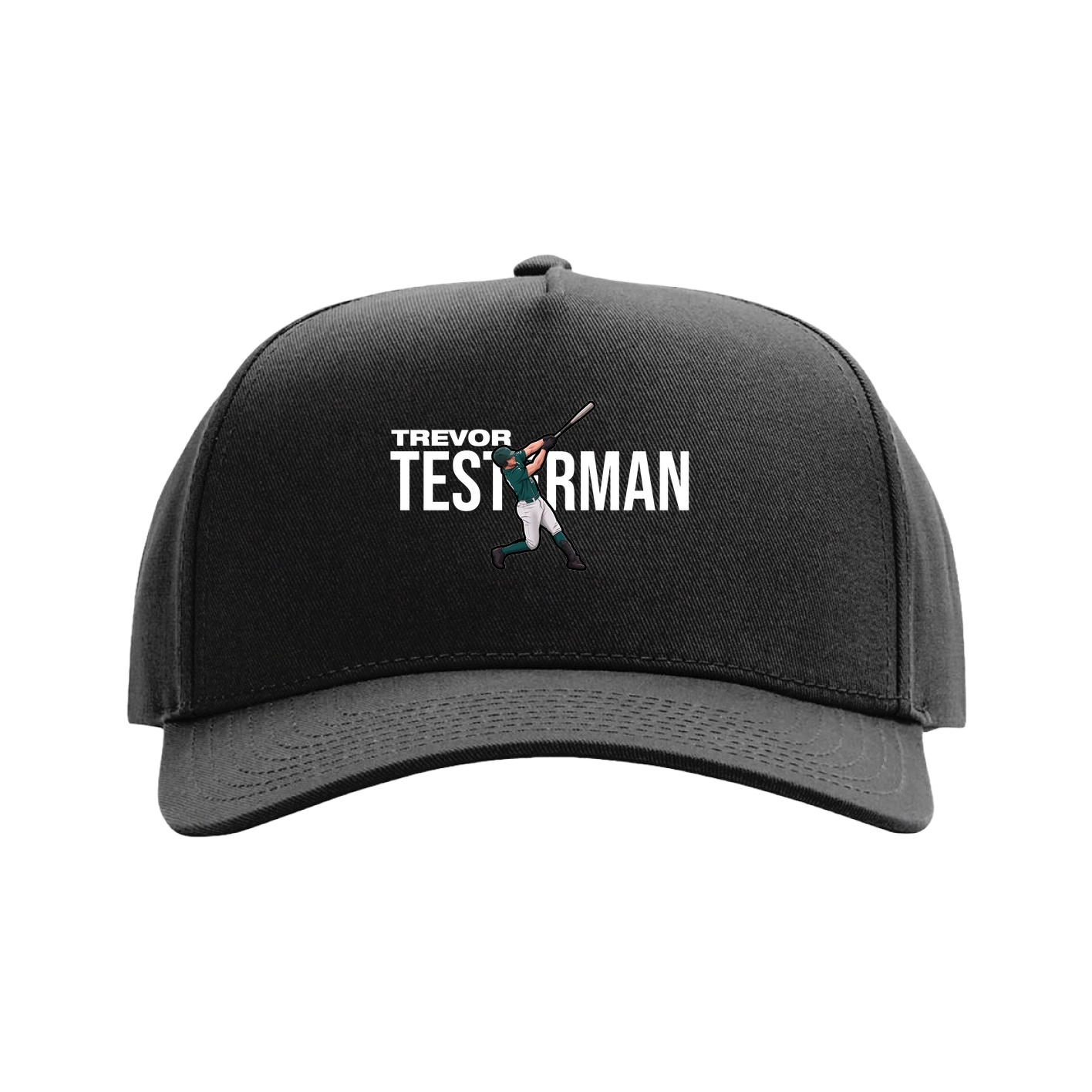Full Fabric Five-Panel Champ Cap — Player Name in Black