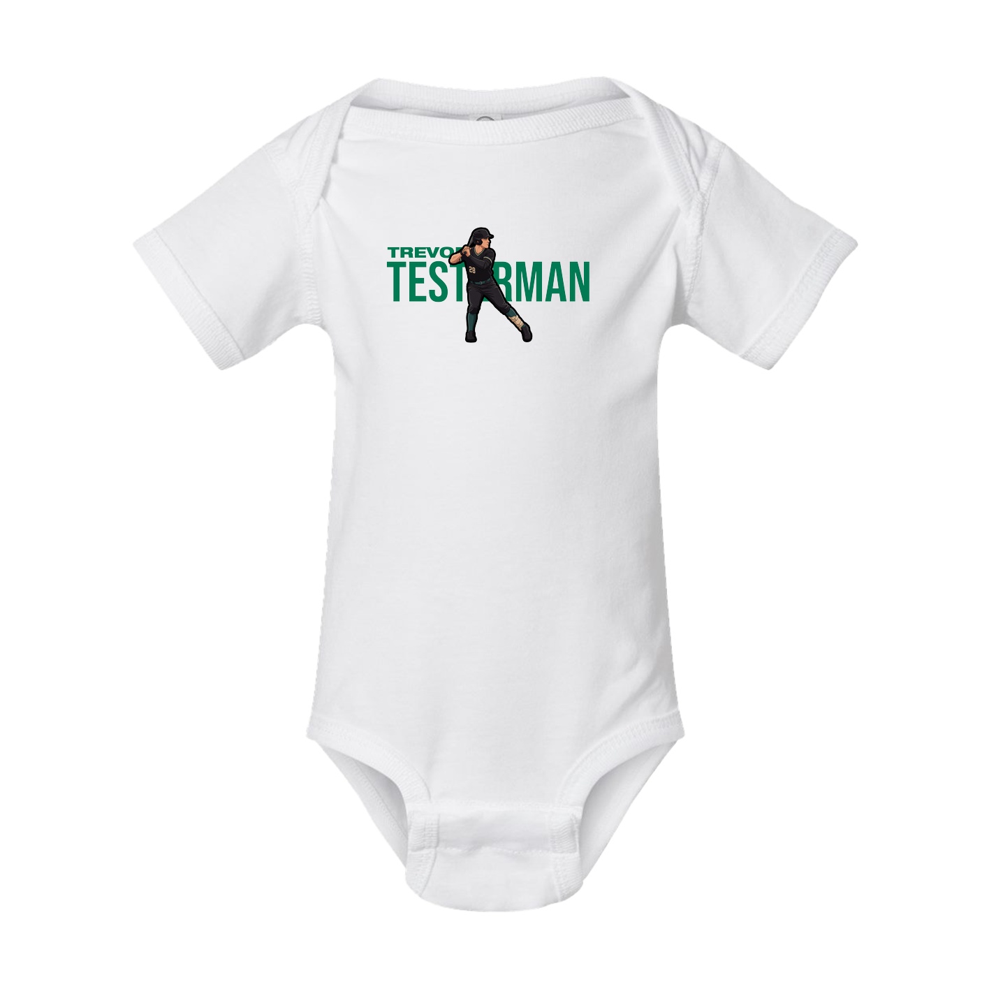 Baby Onesie — Player Name in White