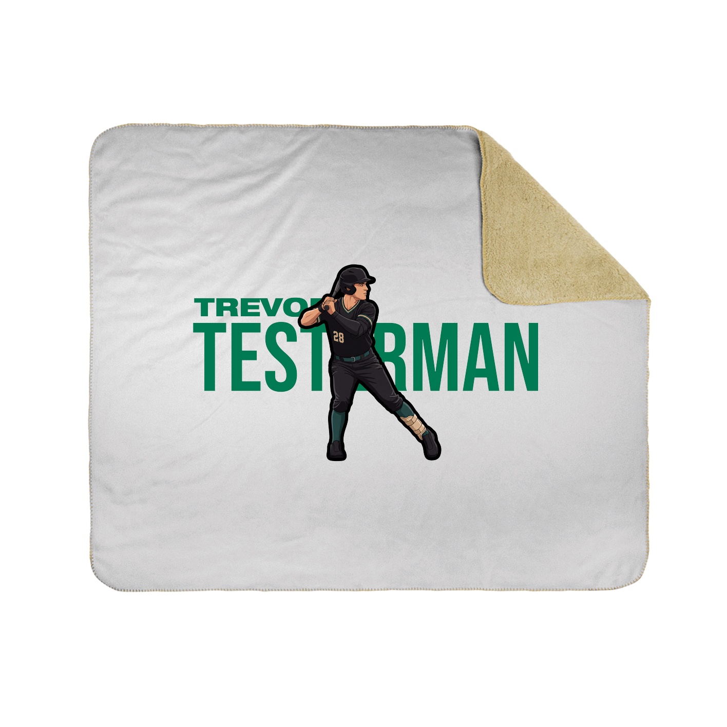 Throw Blanket — Player Name in White