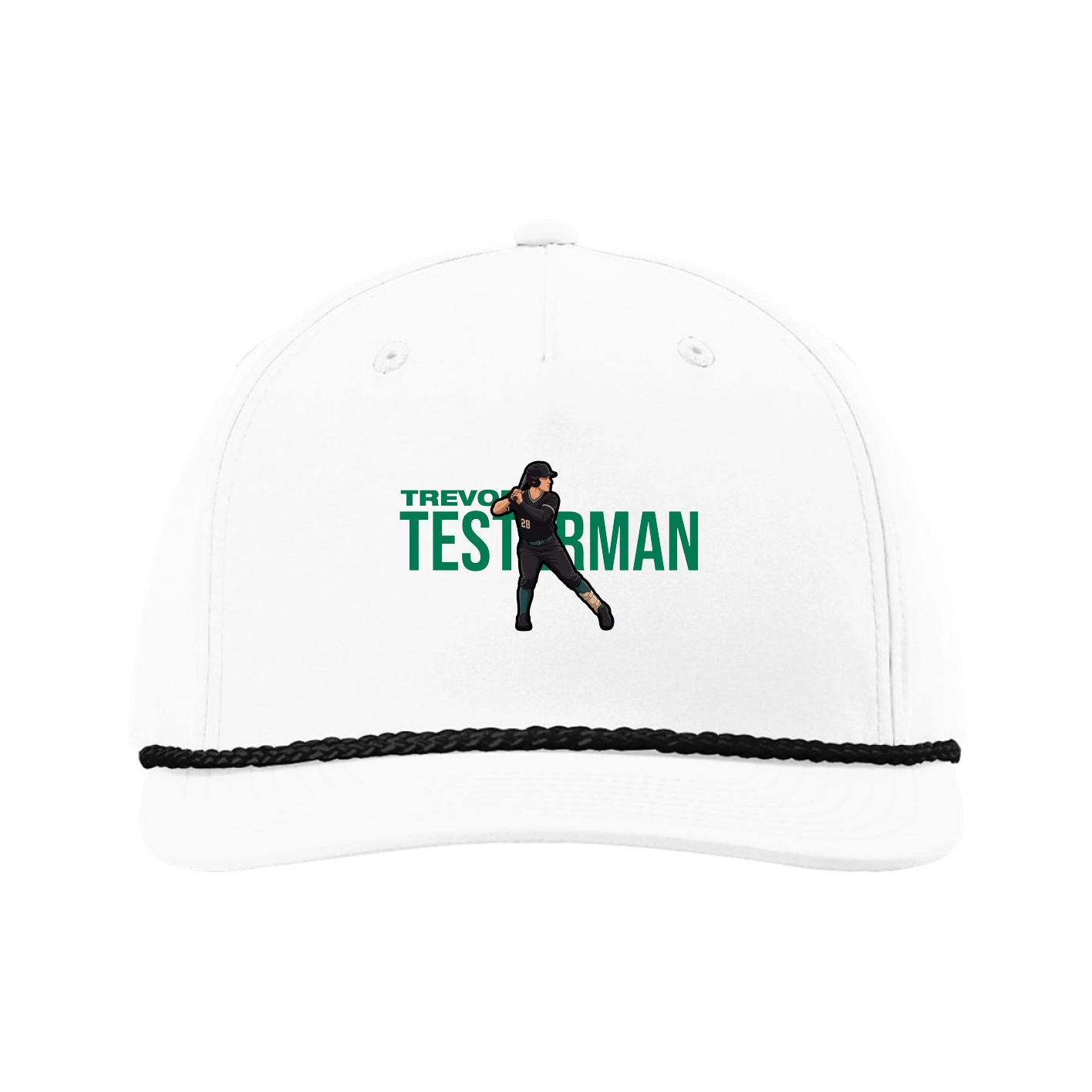 Five-Panel Classic Rope Cap — Player Name in White