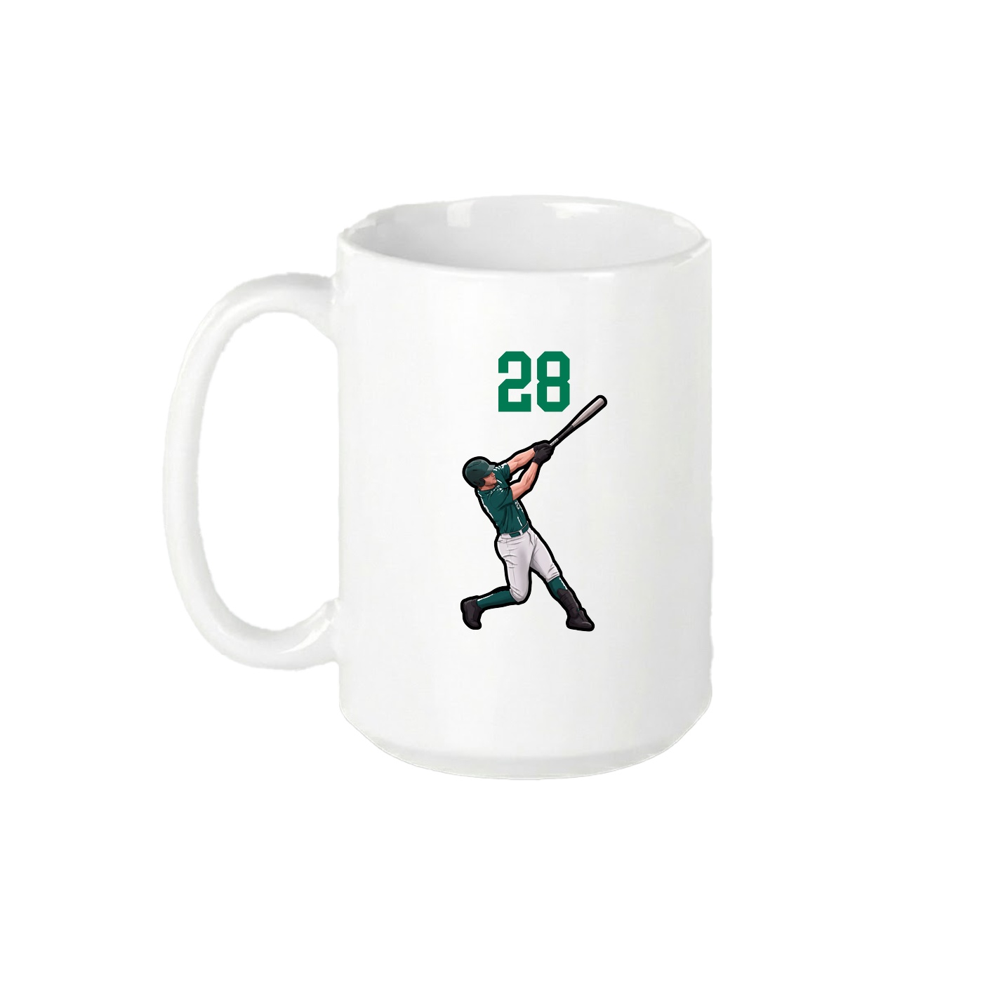 15oz Coffee Mug — Number Top in White