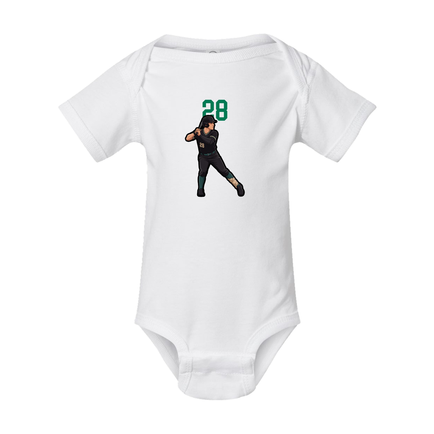 Baby Onesie — Number Top in White