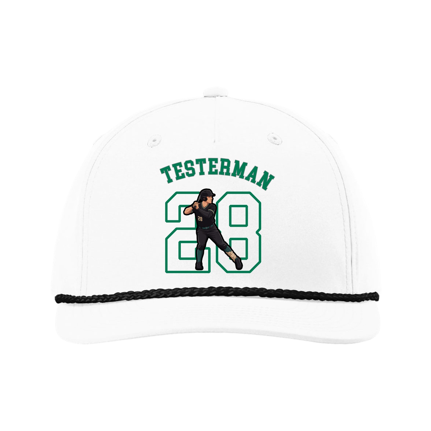 Five-Panel Classic Rope Cap — Shirsey Arch in White