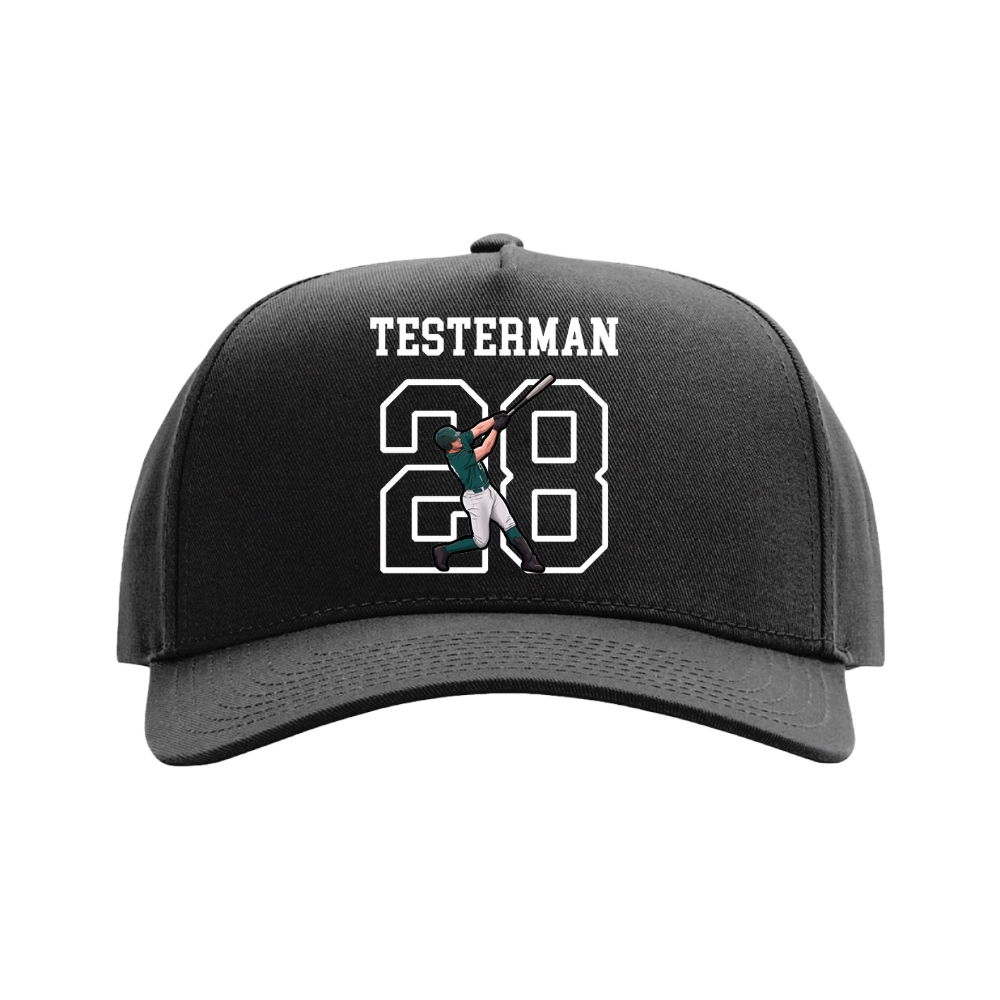 Full Fabric Five-Panel Champ Cap — Shirsey in Black