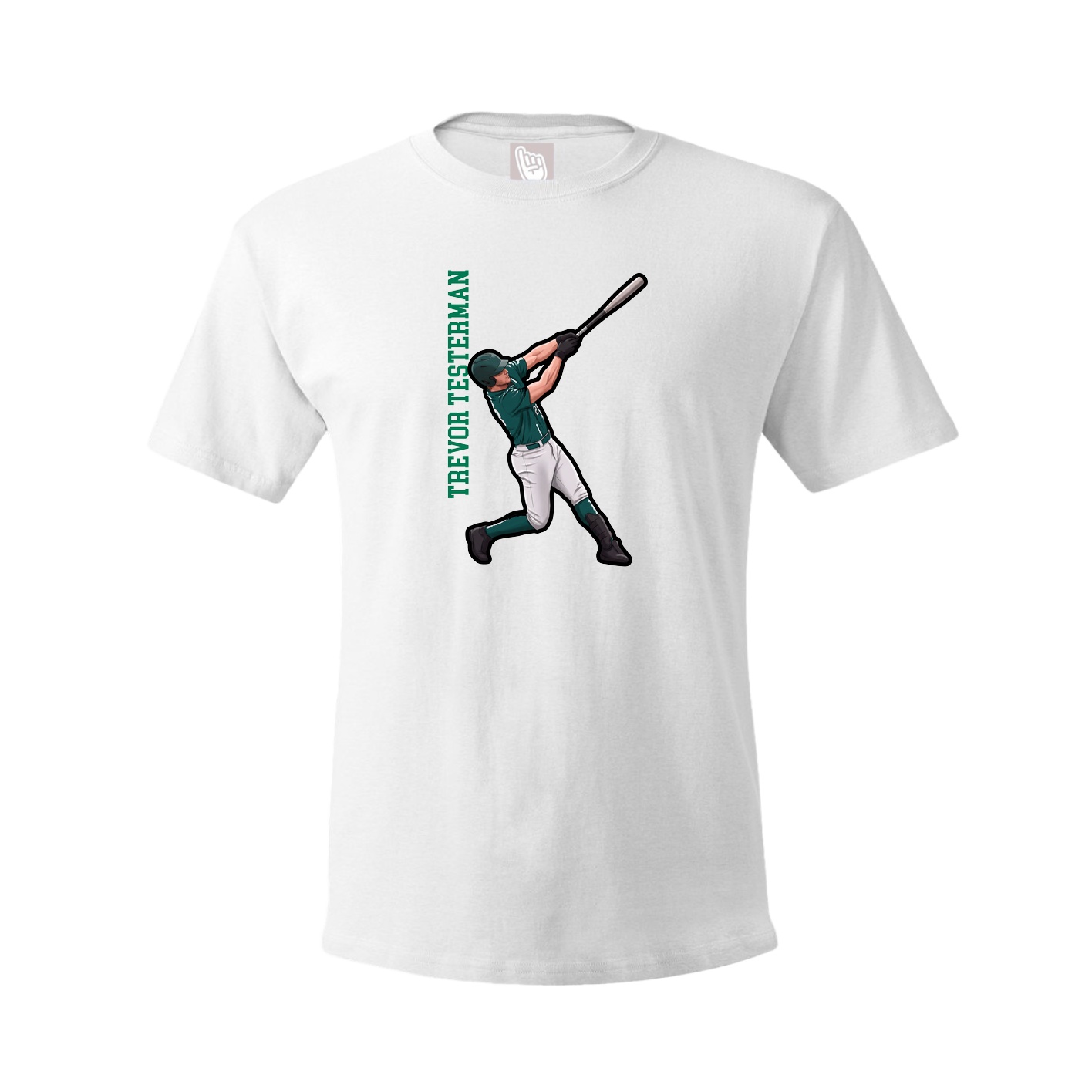 Youth Tee — Name Vertical in White