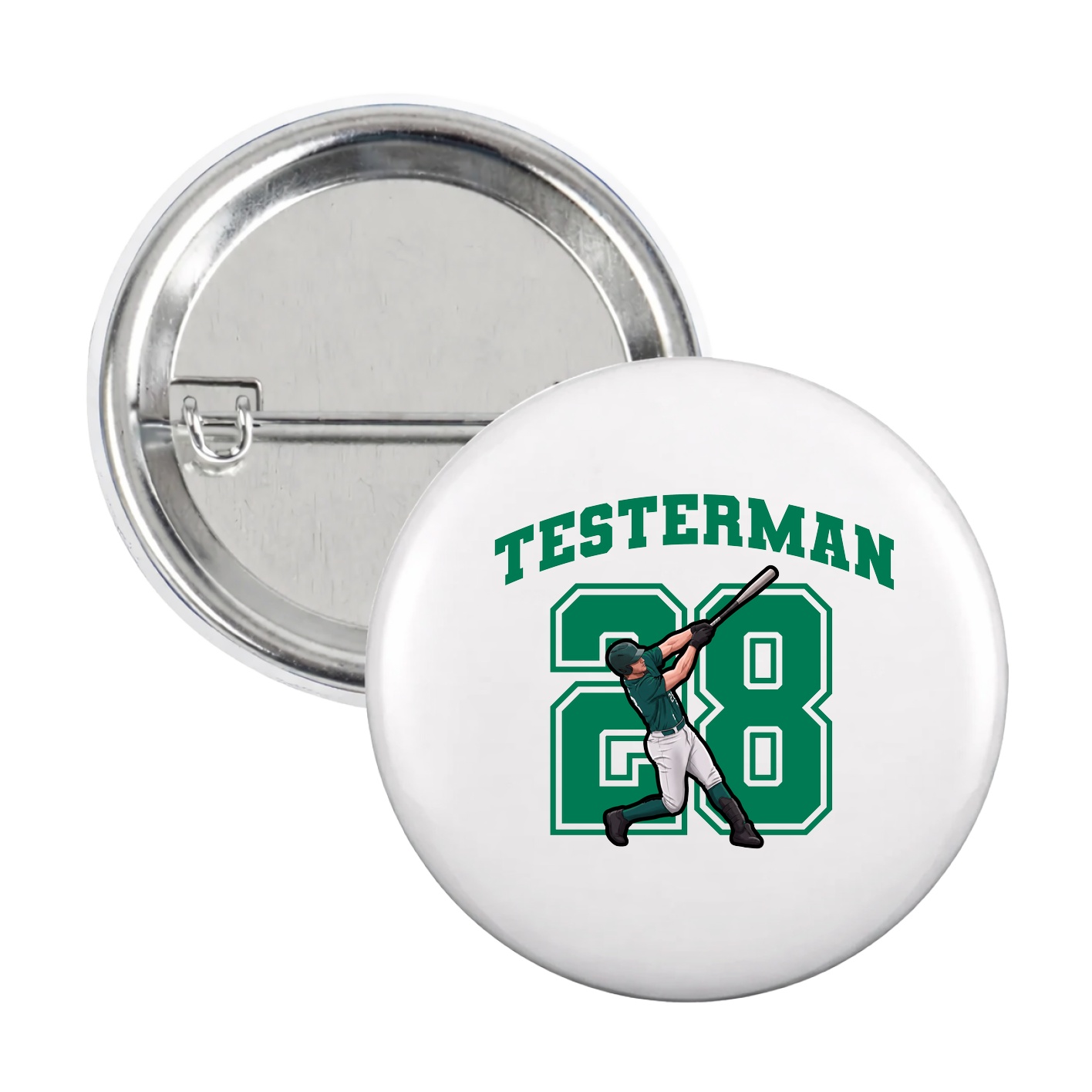 Game Day Button — Number in White