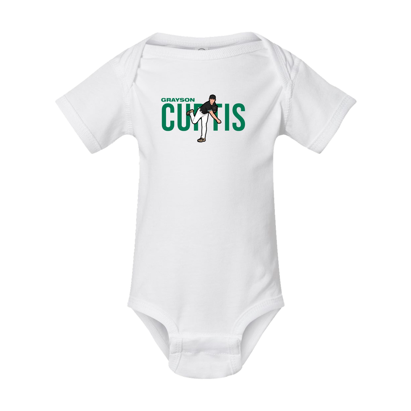Baby Onesie — Player Name in White