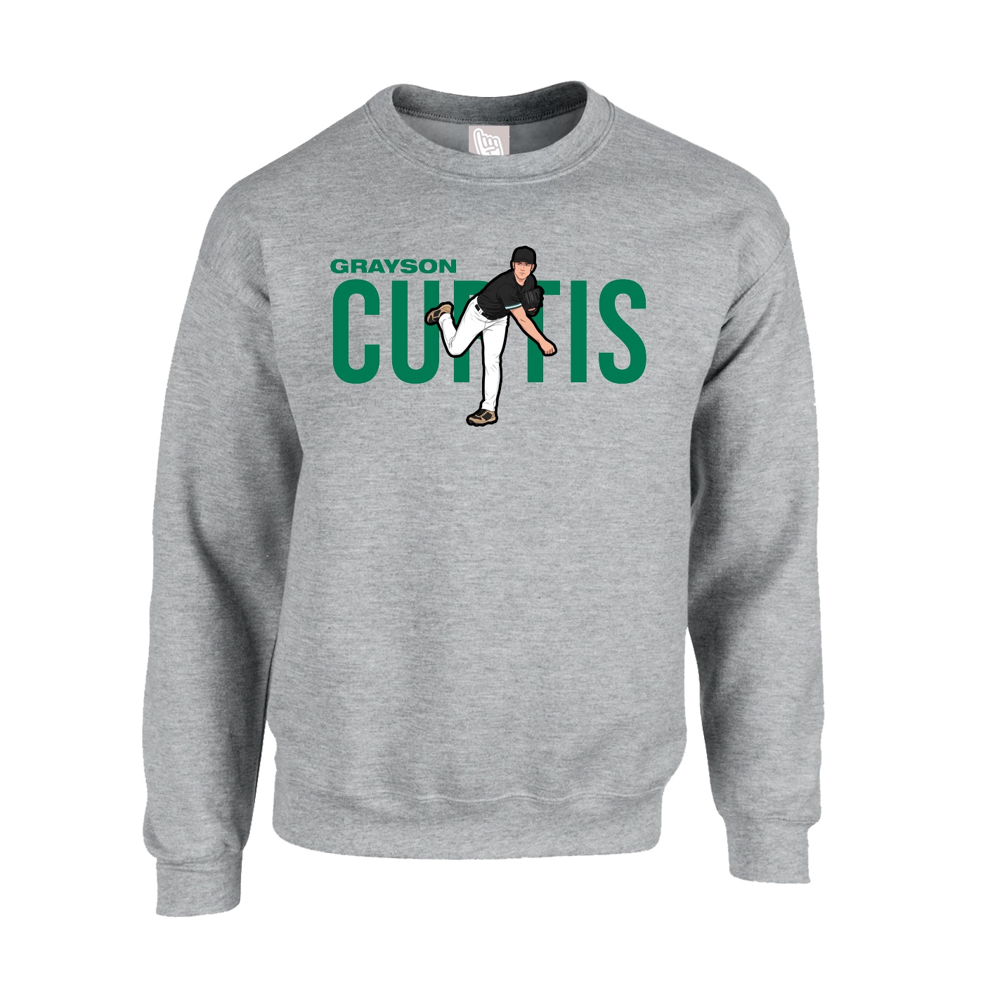 Fleece Crew — Player Name in Grey