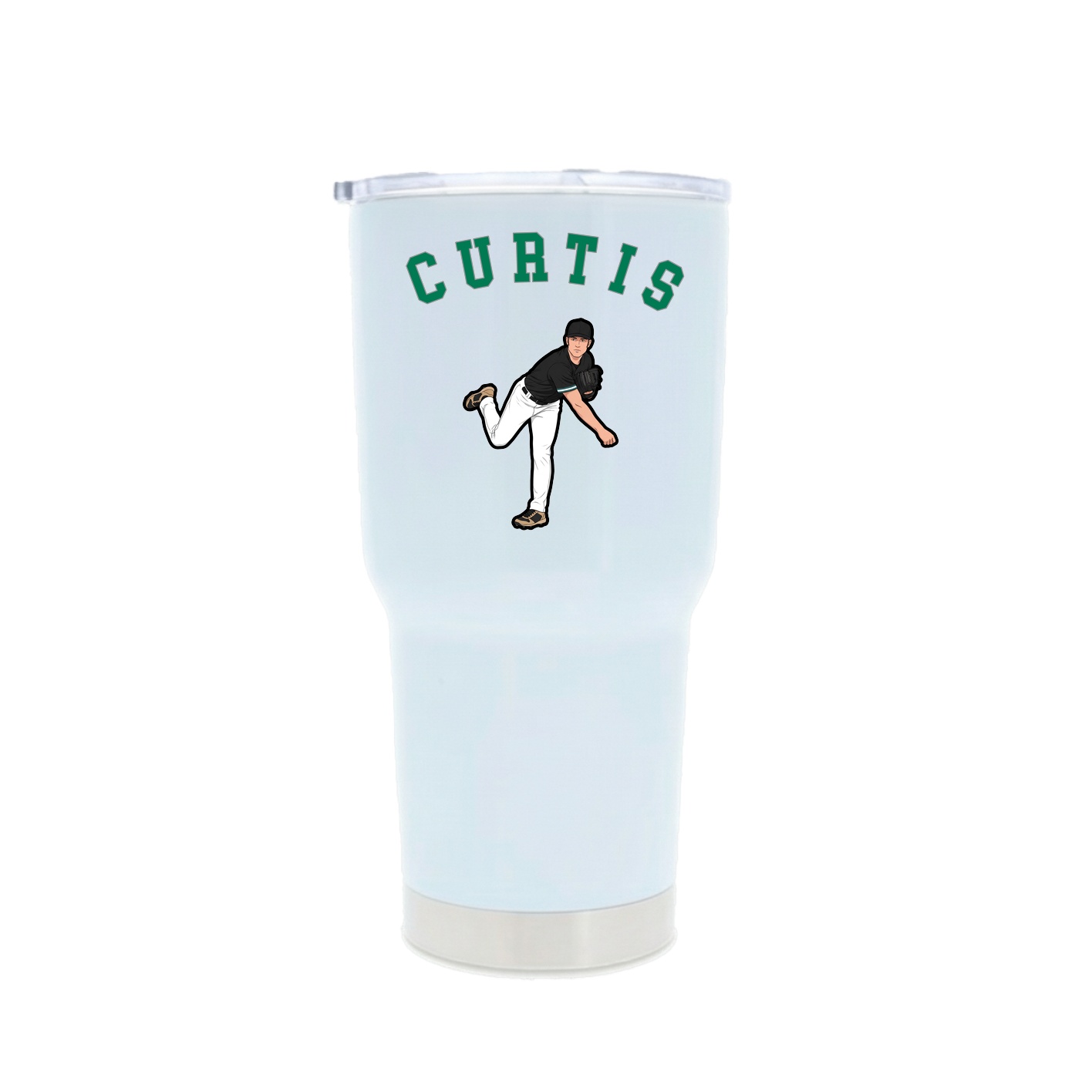 30oz Stainless Steel Tumbler — Shirsey Arch in White