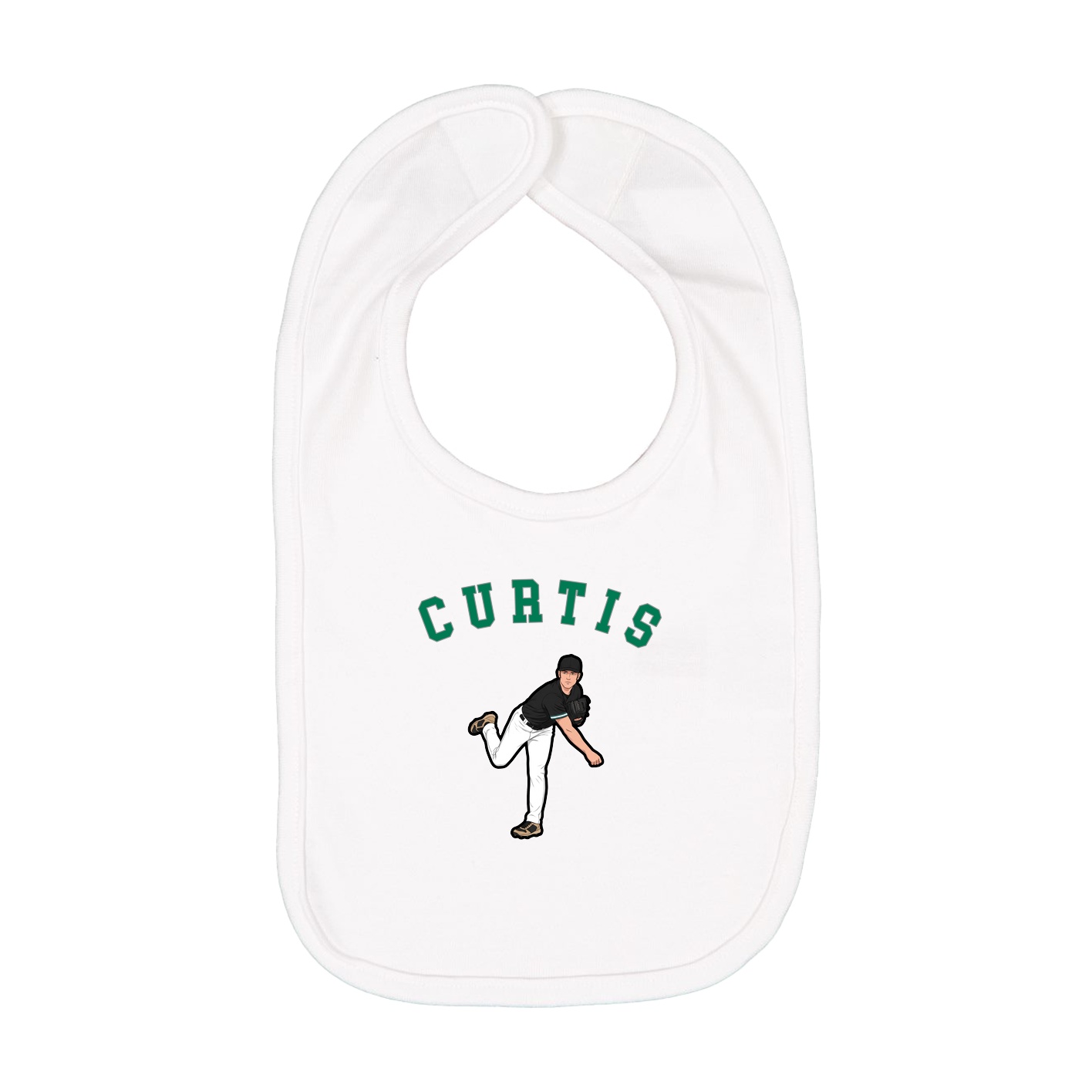 Infant Bib — Shirsey Arch in White