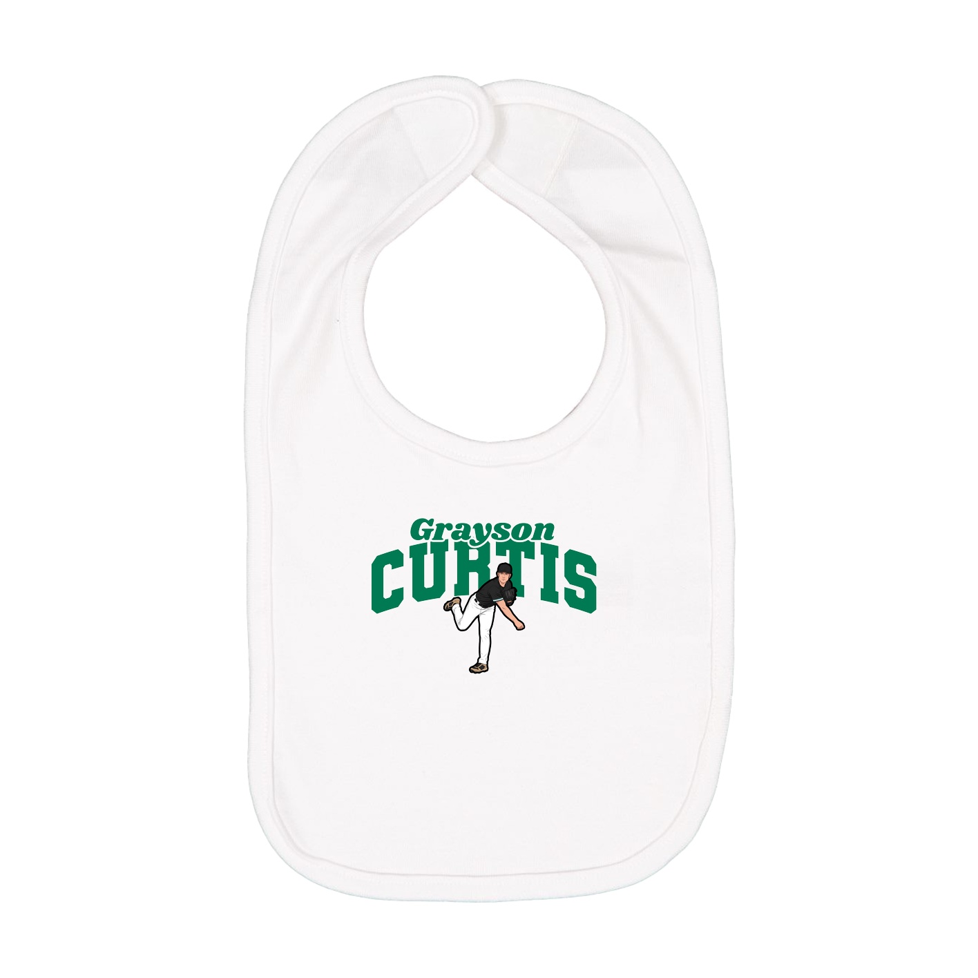 Infant Bib — Signature Arch in White