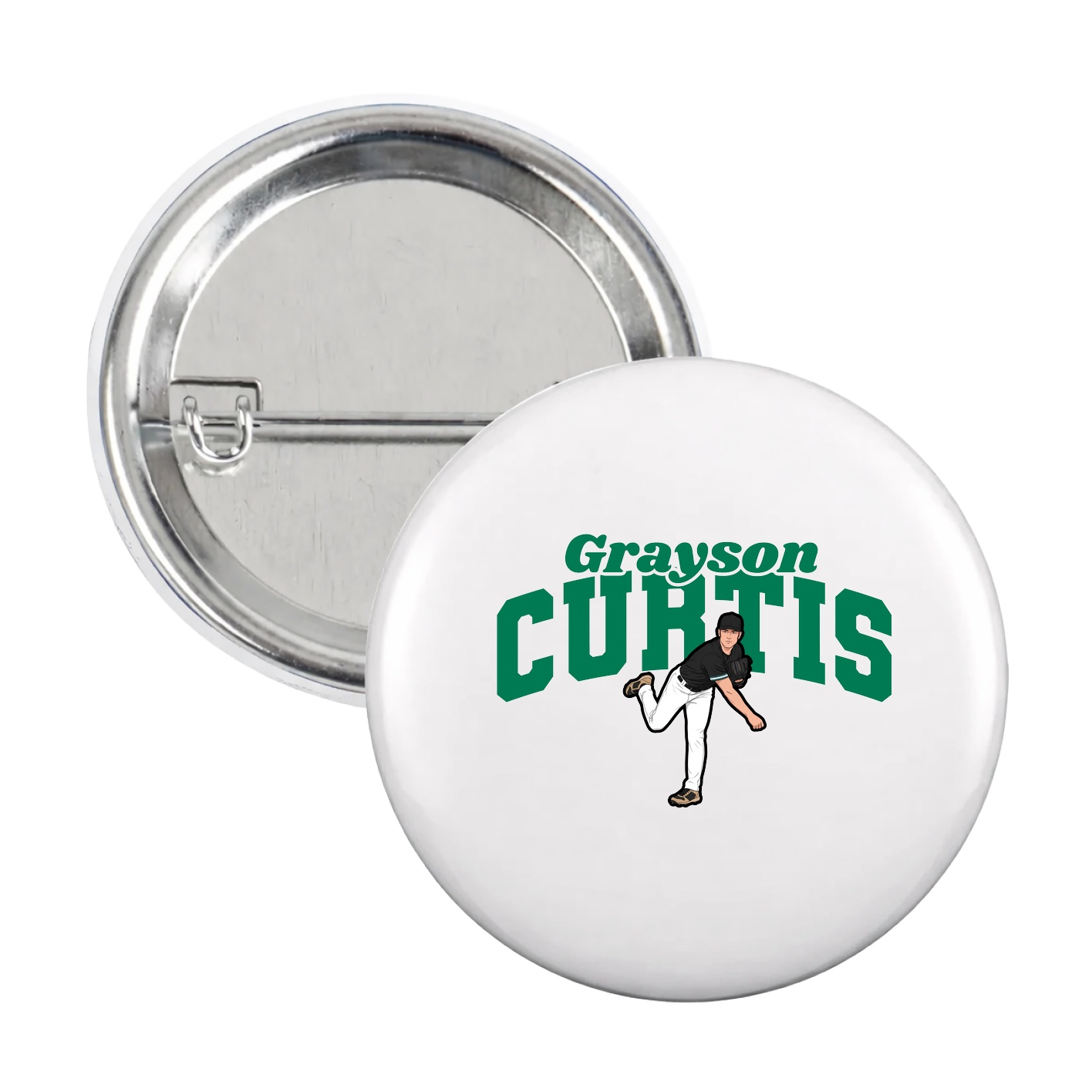 Game Day Button — Signature Arch in White