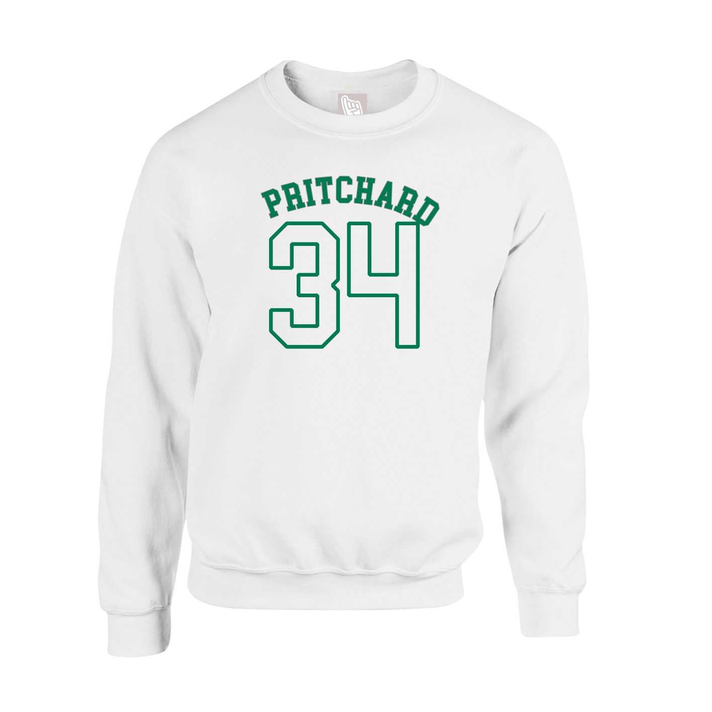 Fleece Crew — Shirsey Arch in White