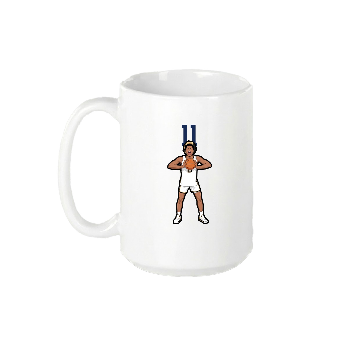 15oz Coffee Mug — Number Top in White