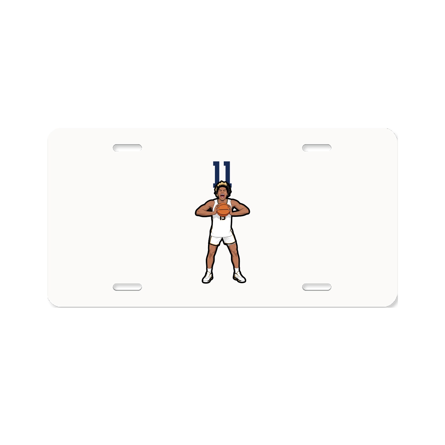 License Plate — Number Top in Classic